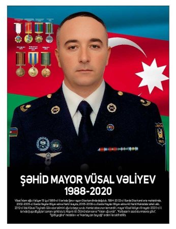 Bu gün şəhid Mayor Vüsal Vəliyevin Mövlud günüdür.